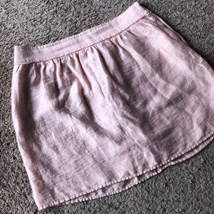Loft size 12 baby pink mini skirt.